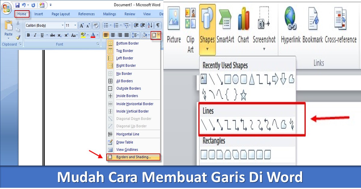 Mudah Cara Membuat Garis Di Word TechBanget