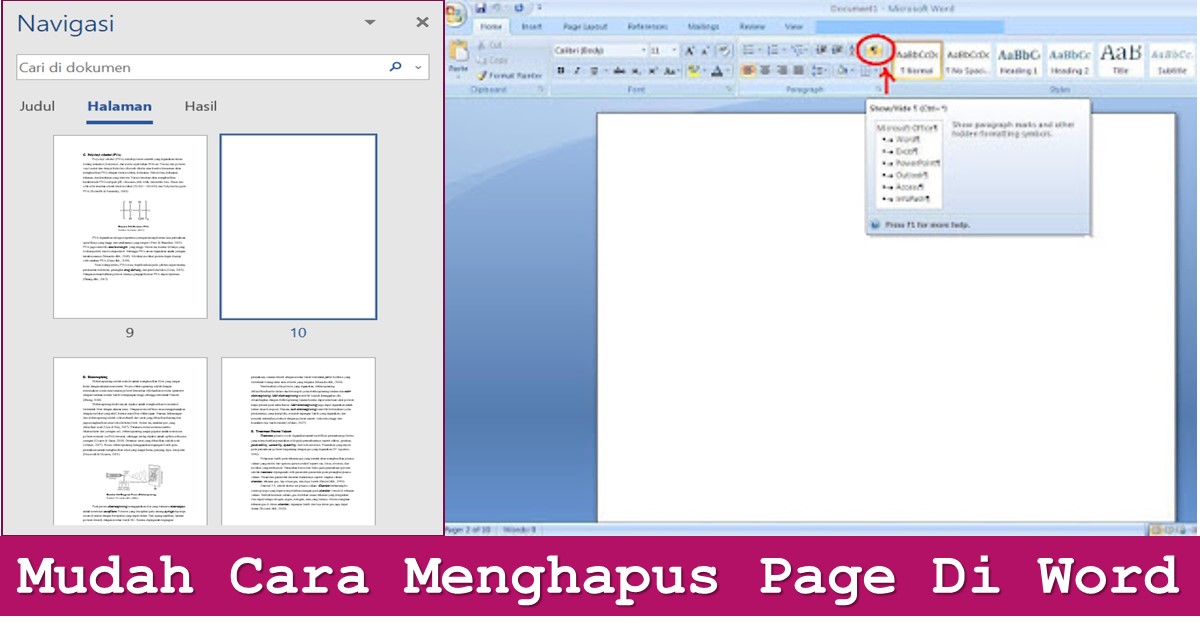 Mudah Cara Menghapus Page Di Word TechBanget