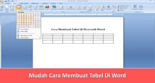 Mudah Cara Membuat Tabel Di Word