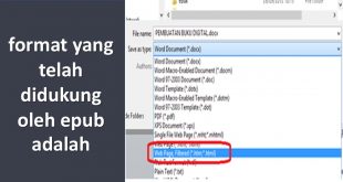 format yang telah didukung oleh epub adalah