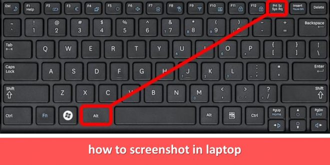how to screenshot in laptop