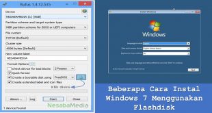 Beberapa Cara Instal Windows 7 Menggunakan Flashdisk