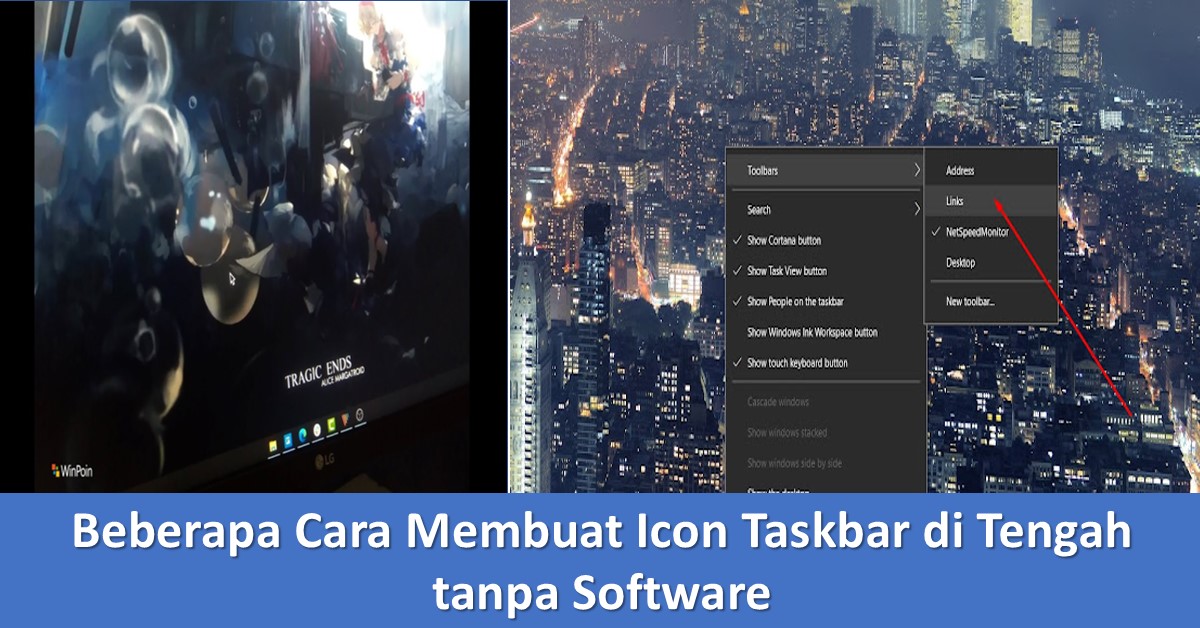 Beberapa Cara Membuat Icon Taskbar Di Tengah Tanpa Software | TechBanget