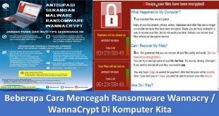 Beberapa Cara Mencegah Ransomware Wannacry / WannaCrypt Di Komputer Kita