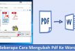 Beberapa Cara Mengubah Pdf Ke Word