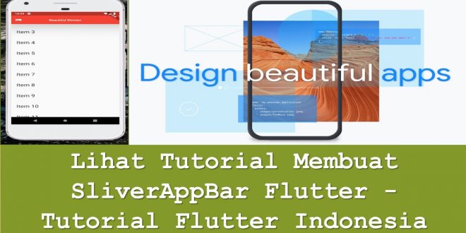 Lihat Tutorial Membuat SliverAppBar Flutter - Tutorial Flutter Indonesia