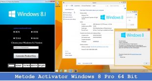 Metode Activator Windows 8 Pro 64 Bit