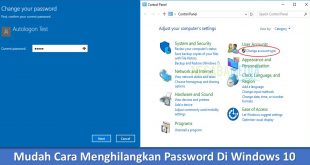Mudah Cara Menghilangkan Password Di Windows 10